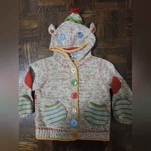 Eloise, Unisex, Multicolored Hooded Sweater, 12-18M